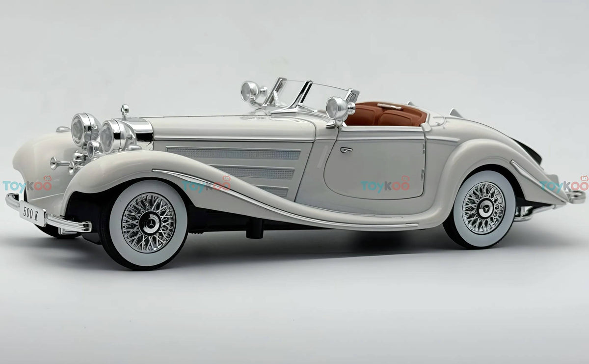 1936 Mercedes Benz 500K 1:24 Roadster diecast scale model car collectible | Assorted Colors