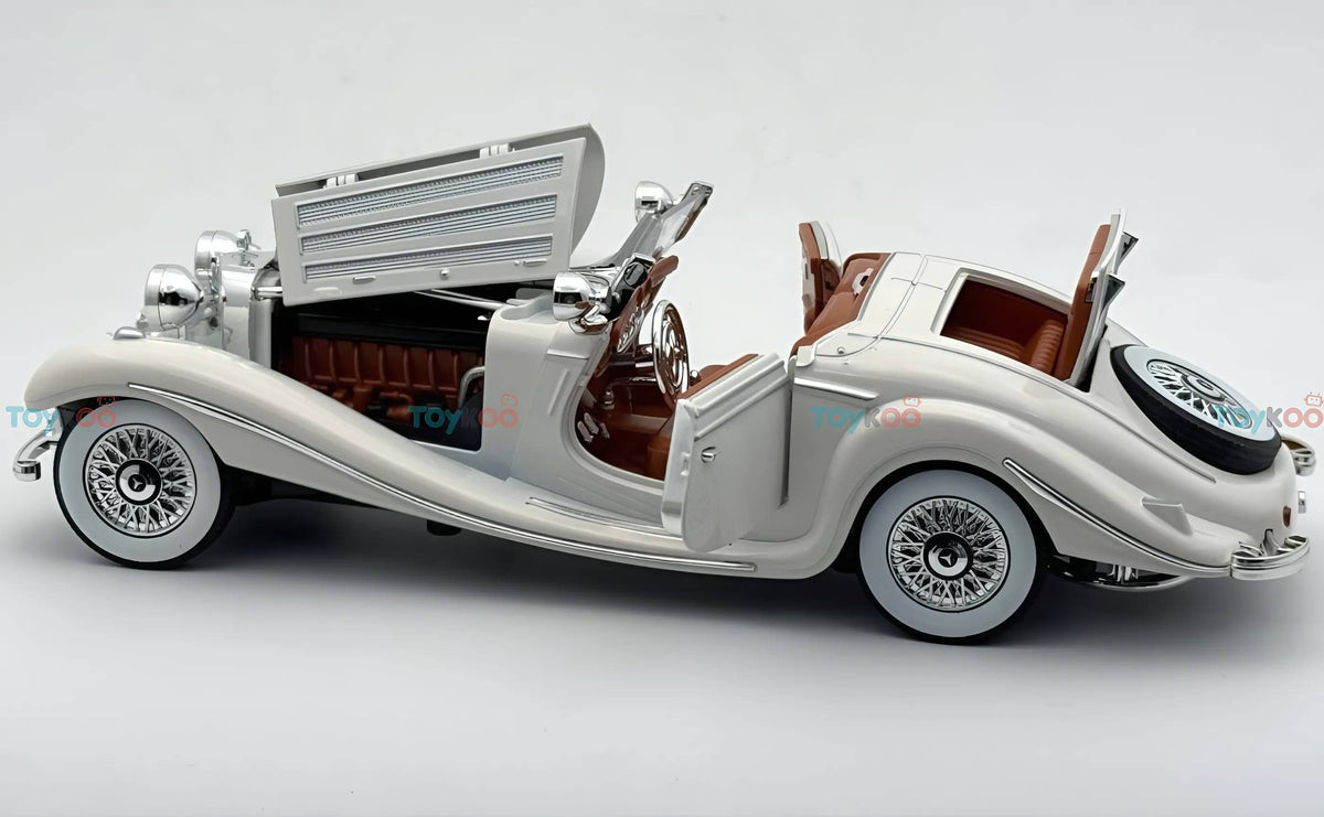 1936 Mercedes Benz 500K 1:24 Roadster diecast scale model car collectible | Assorted Colors