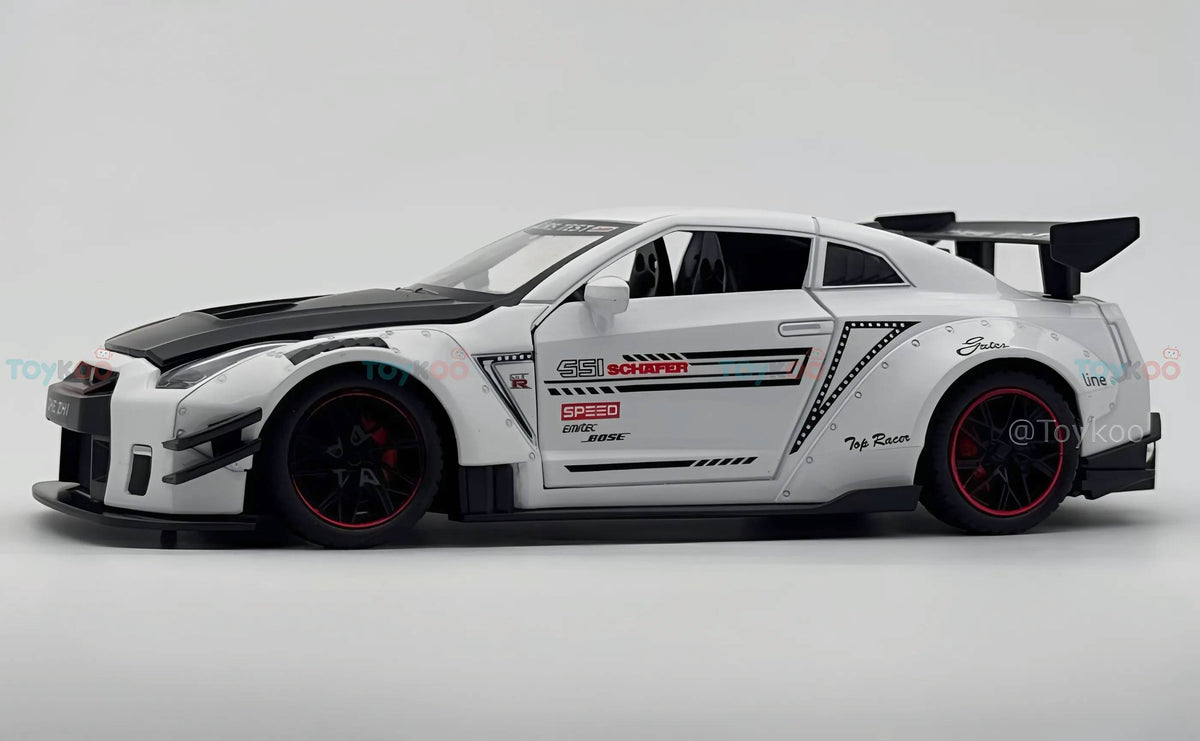 Nissan GTR-R R35 Schafer 1:18 diecast scale model miniature car - Big Size | Assorted Colors